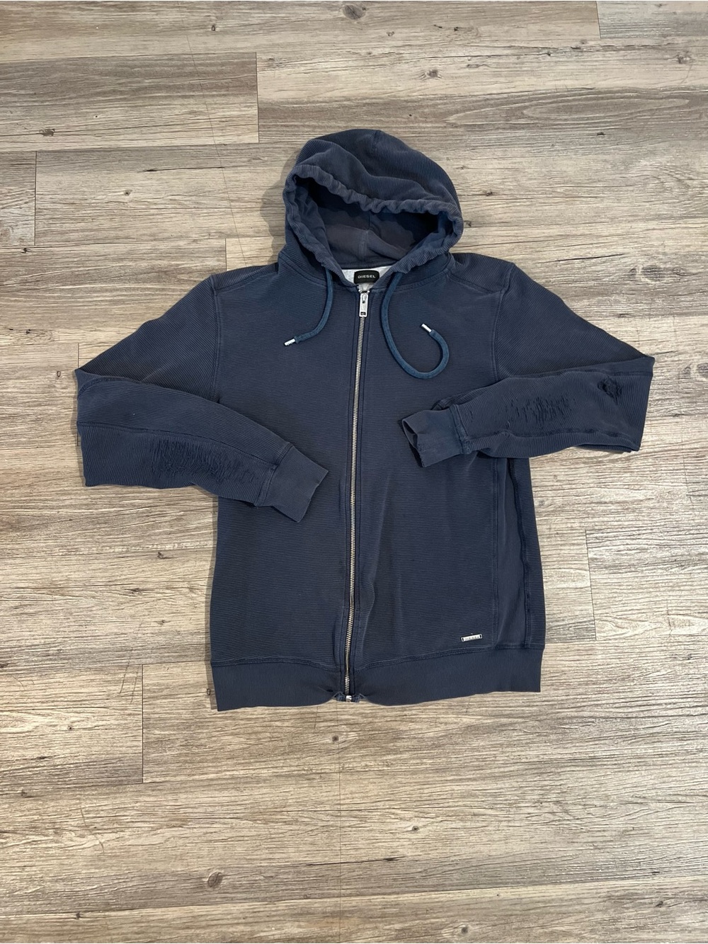 DIESEL Men's Full Zip Hoodie Jumper Cotton Slim Fit Size XLarge